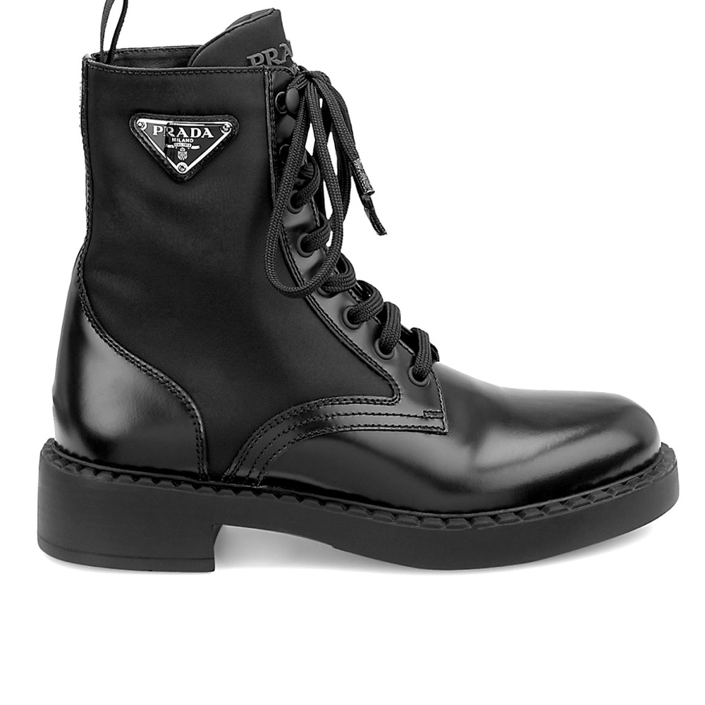 Prada combat boots in Nero size 39